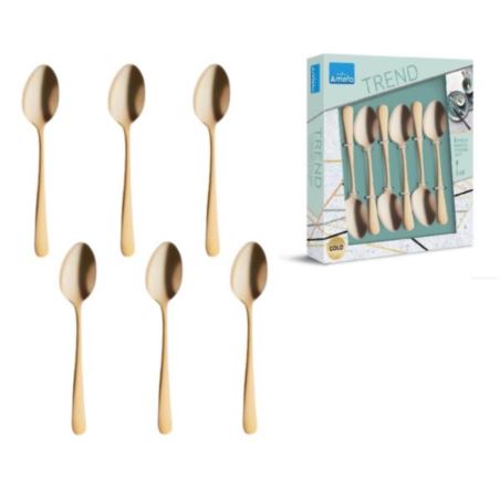 Amefa Austin Trend Vintage złoty 6 łyżeczek kawy
