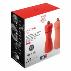 Zestaw młynków do soli i pieprzu 15 cm Fire Tahiti Duo Peugeot