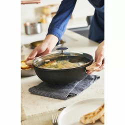 De Buyer Alchimy  pokrywka szklana 16 cm  ze stalowym uchwytem