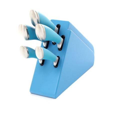 komm/e60 kpl 5 szt noże kute w bloku skos niebi