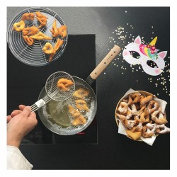 De Buyer Mineral B Bois patelnia stalowa 28 cm z bukowym uchwytem