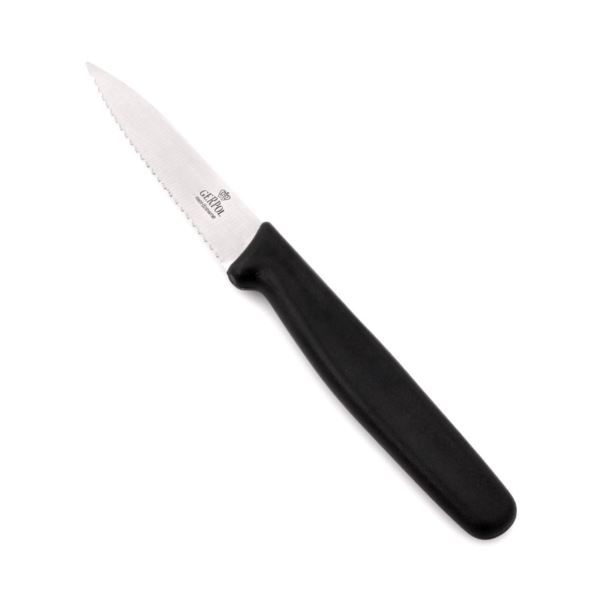 Gerpol Wiktor nóż uniwersalny ząbki czarny 8 cm