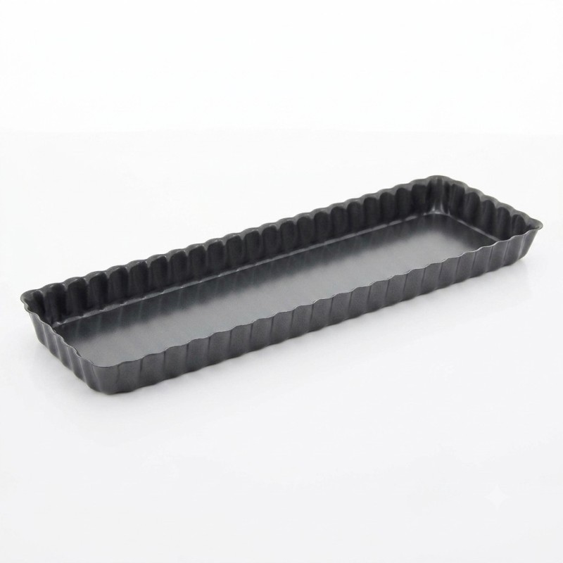 De Buyer – Prostokątna forma do tarty z wyjmowanym dnem 36 x 10 cm, powłoka nieprzywierająca