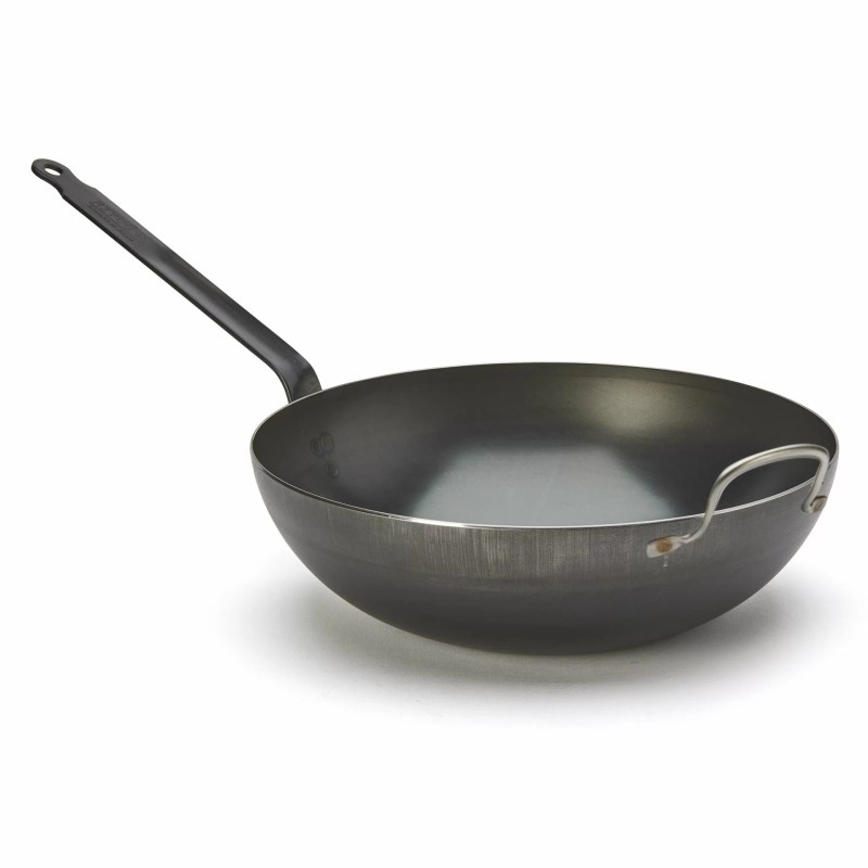 De Buyer Blue Carbon - Wok stalowy 32 cm