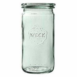Weck Zylinder - Zestaw słoików 340 ml z pokrywkami, uszczelkami i zapinkami 6 szt.