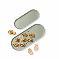 Blim Plus Minerva - Taca / półmisek owalny 37,5x15 zielony