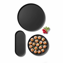 Blim Plus Minerva - Taca / półmisek owalny 37,5x15 czarny