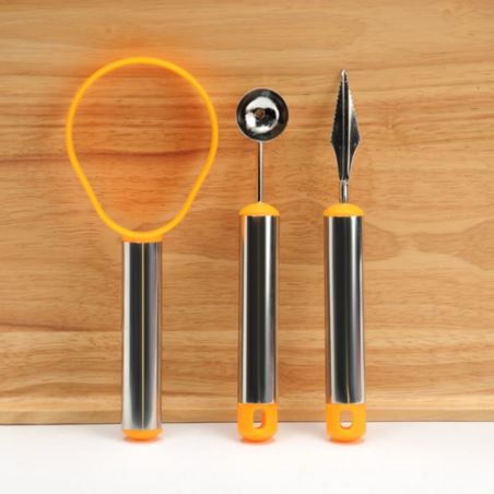 komm/e24p kpl wykrawaczy do owoców 3 szt pomarańcz