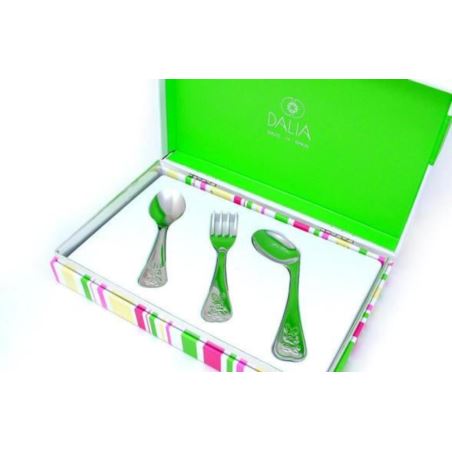 1760273 Guernica 3 szt sztućce dla dzieci róża box