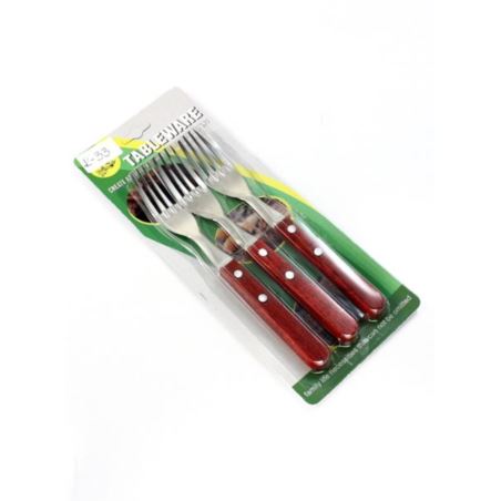 komm/k33 kpl 3 widelce do steków grila drewniane