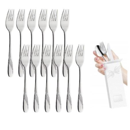 Amefa Felicia 12 widelczyków do ciast pud małe