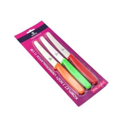 Gerpol  Neon kpl 3 noże z ząbkami 11cm