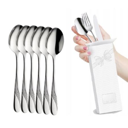 Amefa Felicia 6 łyżeczek do kawy pudełko małe