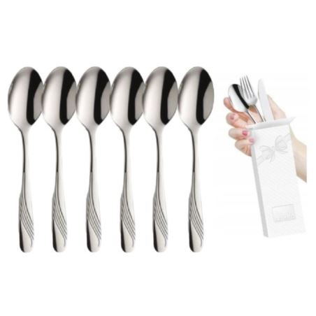 Amefa Felicia 6 łyżeczek do herbaty 18/0 pud małe