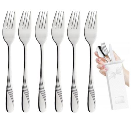 Amefa Felicia 6 widelczyków do ciast pud małe