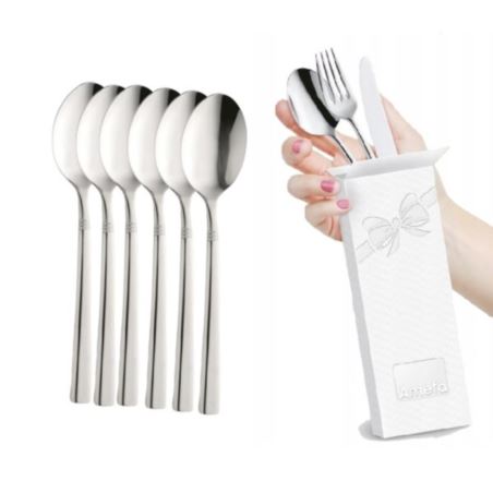 Amefa Palmon 6 łyżeczek do kawy pudełko małe