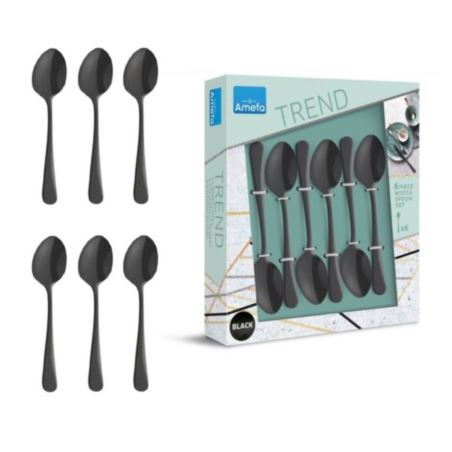 Komplet łyżeczek kawy Austin Trend Vintage 6 szt. czarny Amefa
