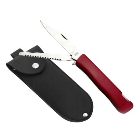 Scyzoryk wędkarski w etui czerwony Oskard 612w