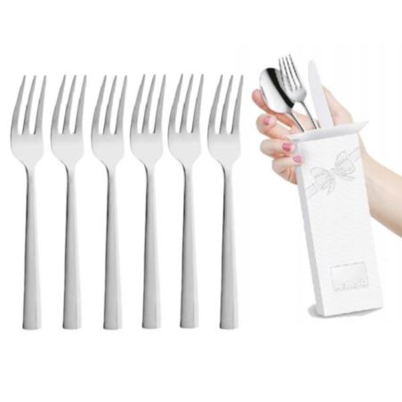 Komplet widelczyków do ciast Bliss 6 szt. pudełko małe Amefa