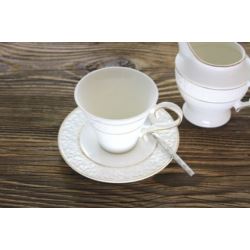 Komplet porcelanowy kawa/herbata BoneChina 17el Mayerhoff