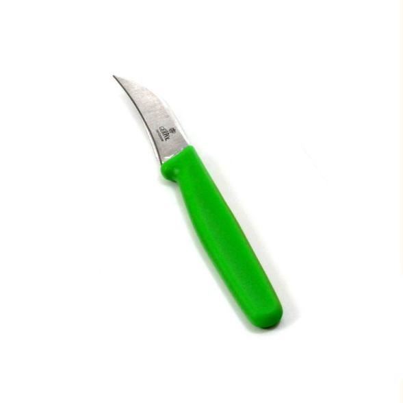 Nóż do obierania zgięty Neon 7cm zielony Gerpol