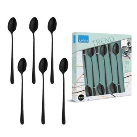 Komplet łyżeczek latte Austin Trend Vintage 6 szt. czarny Amefa