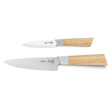 Zestaw noży 2 szt. uchwyt bambus w etui Cookut