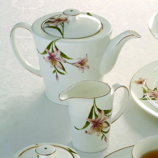 Komplet porcelany do herbaty Lilianne dla 6 osób 21 elementów Heywood