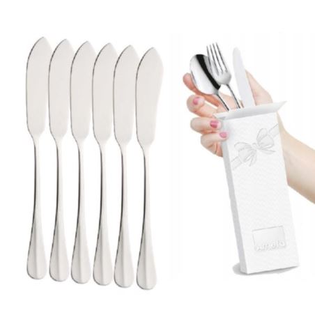 Noże do ryb komplet 6 szt. 18/10 pudełko małe Baguette Amefa