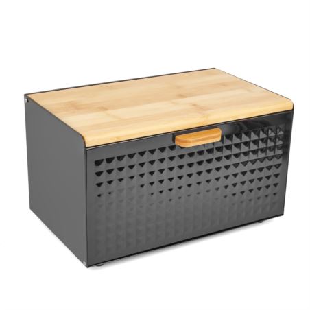 Chlebak czarny 35,5x21,5x21cm Geometric Tadar