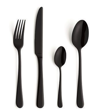 Komplet sztućców Austin Vintage 24 szt. czarny w pudełku Amefa