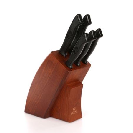 Komplet 5 noży kuchennych w bloku Onyks pudełko Gerpol