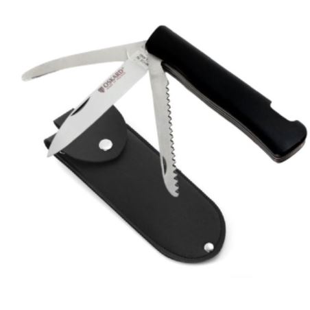 Scyzoryk myśliwski w futerale czarny Oskard 612