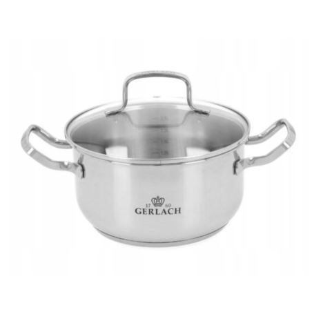 Garnek 20 cm 2,5l pokrywka indukcja Simple GERLACH