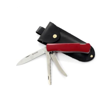 Scyzoryk myśliwski w etui czerwony Oskard 612