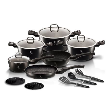 Zestaw garnków 15 el. Black Silver Berlinger Haus