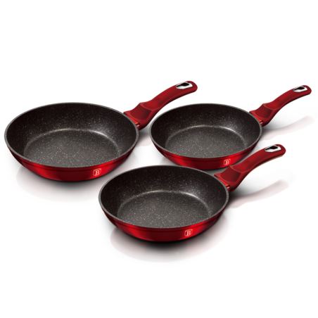 Zestaw patelni 3 szt Burgundy Berlinger Haus