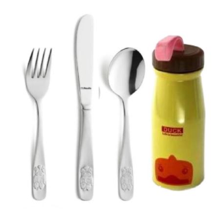 Amefa Bear 3 szt + butelka 350ml dziecięcy małe