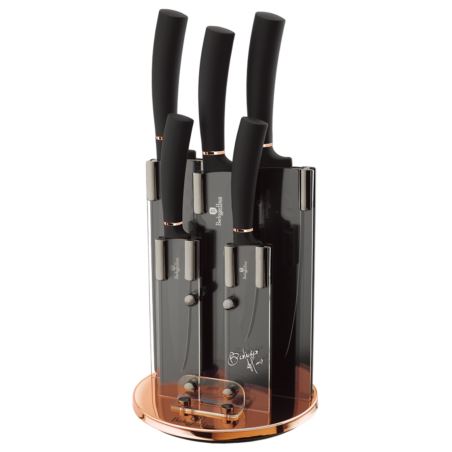 Komplet noży 5 szt w bloku Black Rose Berlinger Haus