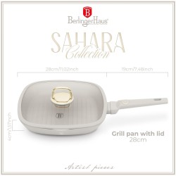 Patelnia grillowa z pokrywką 28 cm Sahara Berlinger Haus