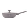 Patelnia wok z pokrywką 28 cm Taupe Berlinger Haus